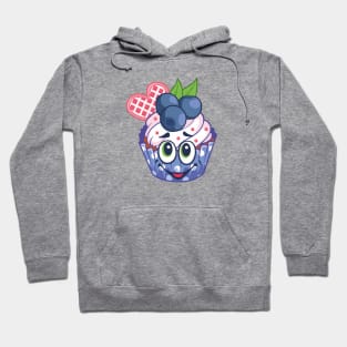 Cupcake with blueberries Hoodie